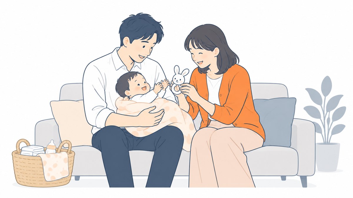 育児休暇制度 のイラスト