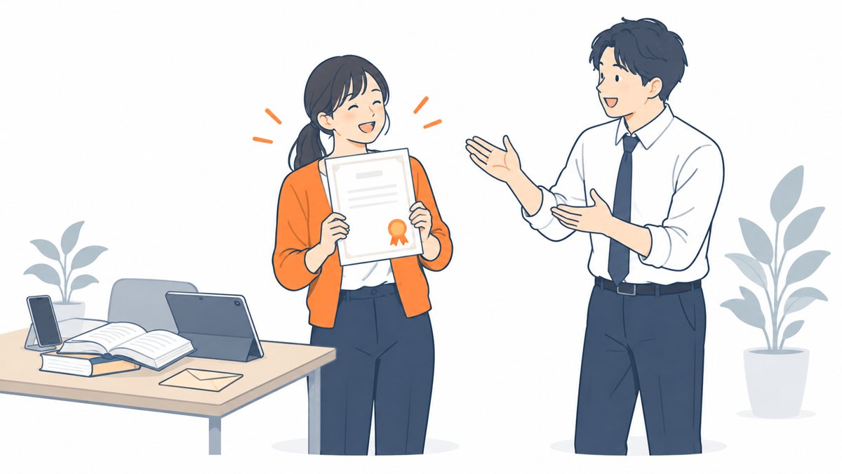 KDDI資格制度 のイラスト